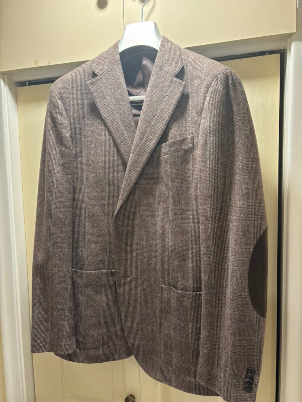 Corneliani CC Collection Brown Plaid Blazer Sport Coat 44R